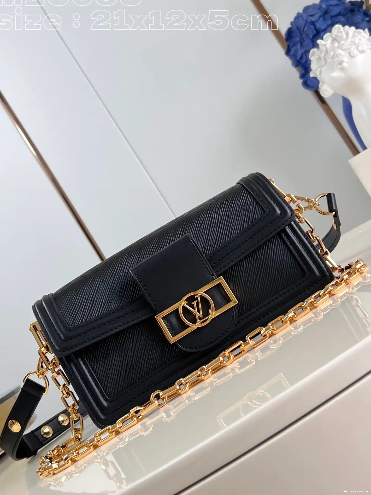 Official oldcobbler DAUPHINE LOUIS West-21*12*5CM VUITTON East 0610